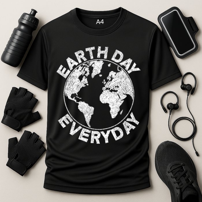 Earth Day Everyday Earth Distressed Cooling Performance Crew T-Shirt