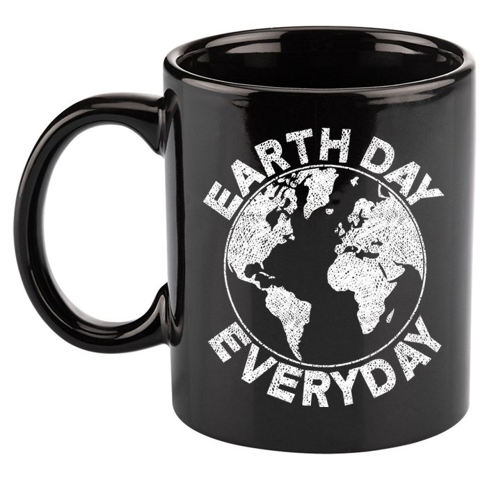 Earth Day Everyday Earth Distressed 11oz C Handle Ceramic Mug