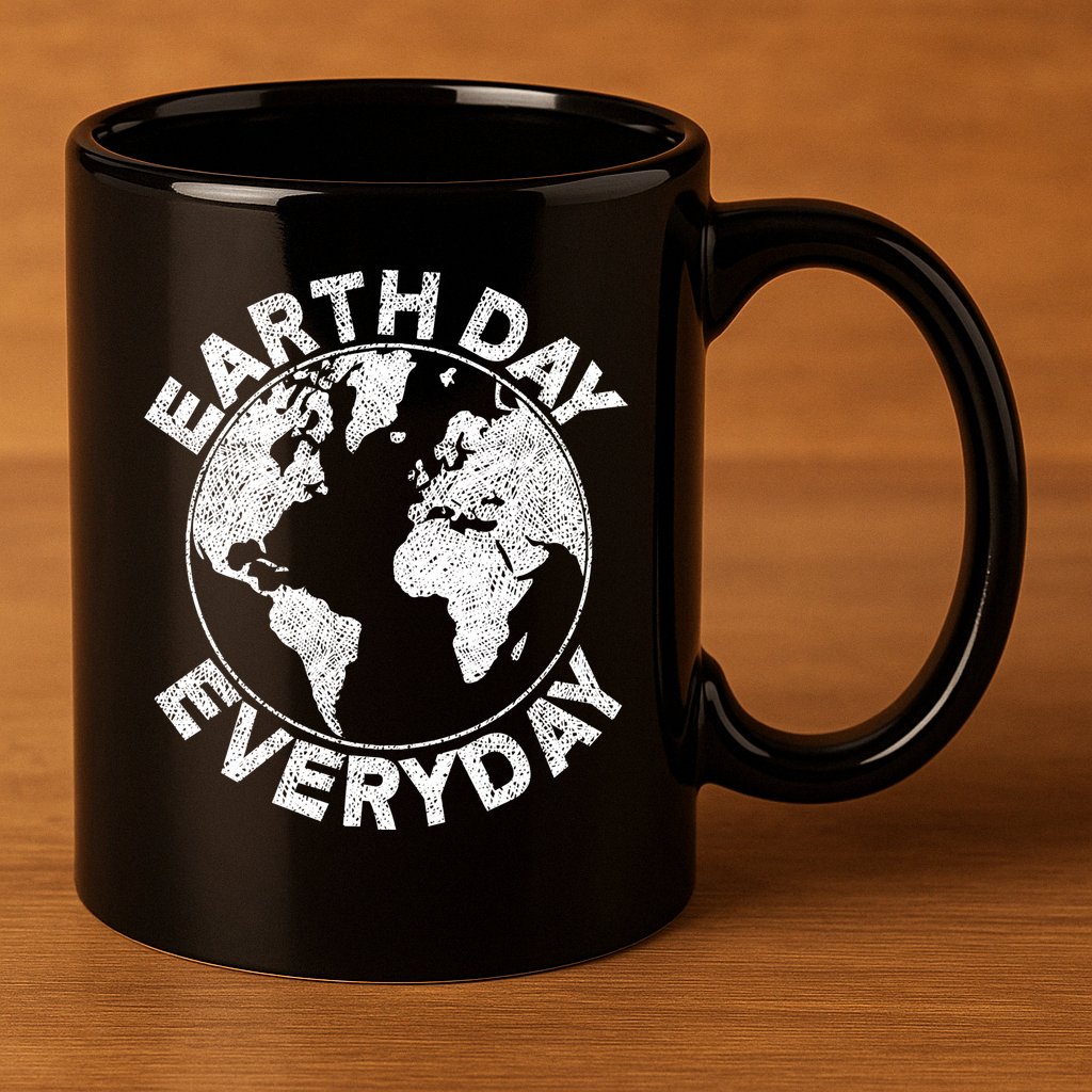 Earth Day Everyday Earth Distressed 11oz C Handle Ceramic Mug