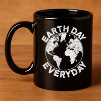Earth Day Everyday Earth Distressed 11oz C Handle Ceramic Mug