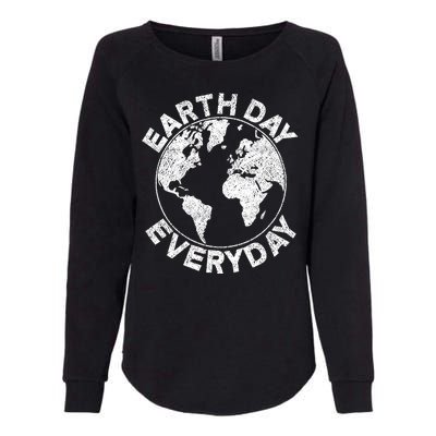 Earth Day Everyday Earth Distressed Womens California Wash Sweatshirt