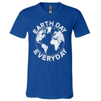 Earth Day Everyday Earth Distressed V-Neck T-Shirt