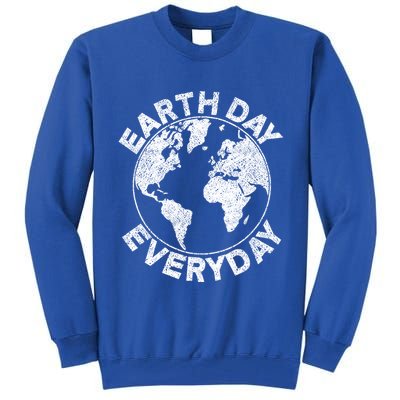 Earth Day Everyday Earth Distressed Tall Sweatshirt