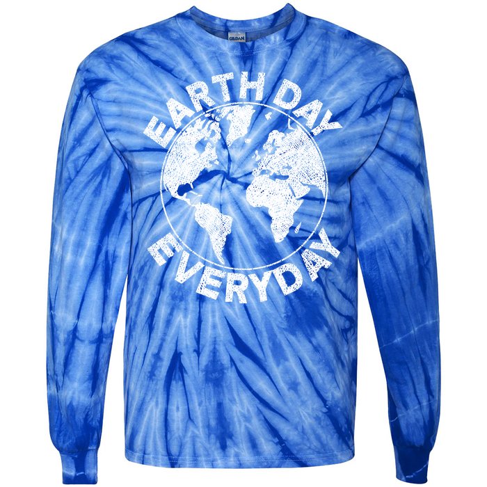 Earth Day Everyday Earth Distressed Tie-Dye Long Sleeve Shirt