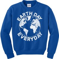 Earth Day Everyday Earth Distressed Kids Sweatshirt