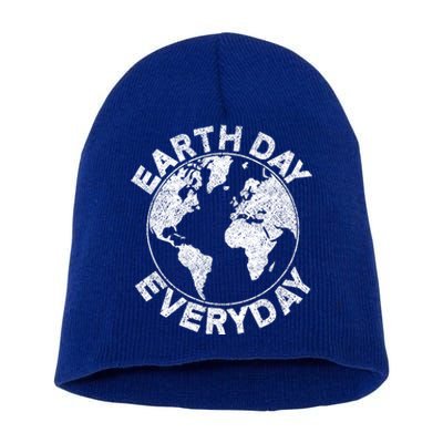 Earth Day Everyday Earth Distressed Short Acrylic Beanie