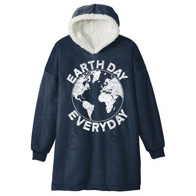 Earth Day Everyday Earth Distressed Hooded Wearable Blanket