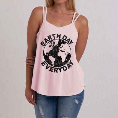 Earth Day Everyday Earth Distressed Women's Strappy Tank