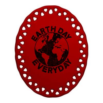 Earth Day Everyday Earth Distressed Ceramic Oval Ornament