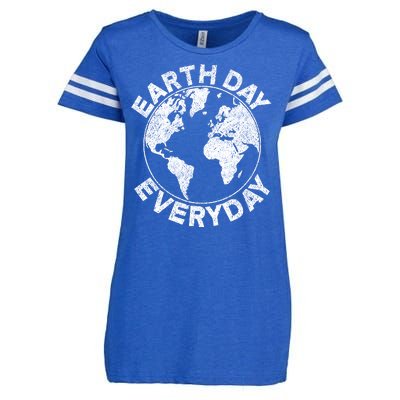 Earth Day Everyday Earth Distressed Enza Ladies Jersey Football T-Shirt