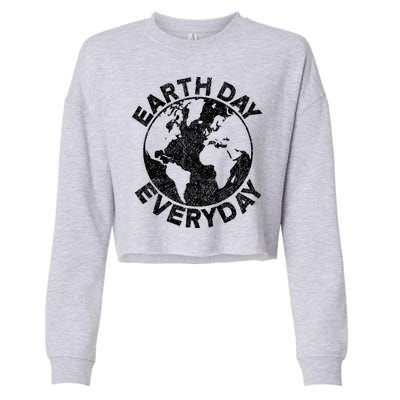 Earth Day Everyday Earth Distressed Cropped Pullover Crew