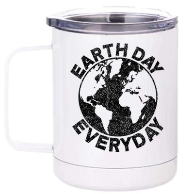 Earth Day Everyday Earth Distressed 12 oz Stainless Steel Tumbler Cup