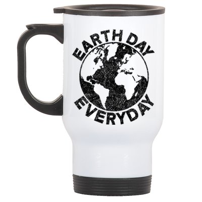 Earth Day Everyday Earth Distressed Stainless Steel Travel Mug