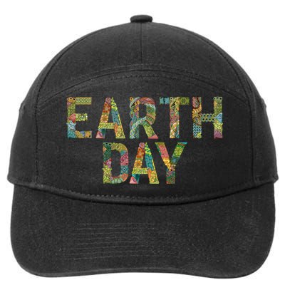 Earth Day Logo 7-Panel Snapback Hat