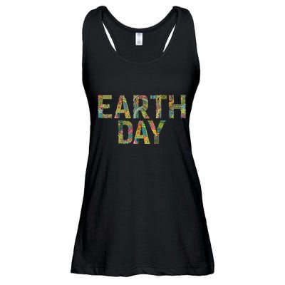 Earth Day Logo Ladies Essential Flowy Tank