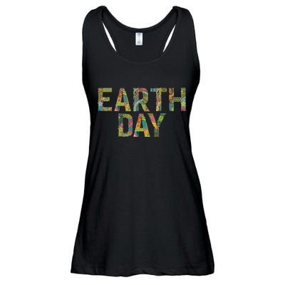 Earth Day Logo Ladies Essential Flowy Tank