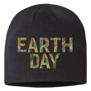 Earth Day Logo Sustainable Beanie