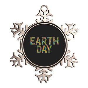 Earth Day Logo Metallic Star Ornament