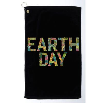 Earth Day Logo Platinum Collection Golf Towel