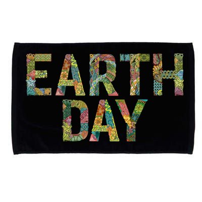 Earth Day Logo Microfiber Hand Towel