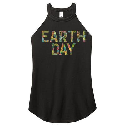 Earth Day Logo Women’s Perfect Tri Rocker Tank