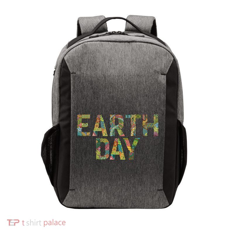 Earth Day Logo Vector Backpack