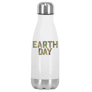 Earth Day Logo Stainless Steel Insulated Water Bottle