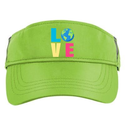 Earth Day Love Adult Drive Performance Visor