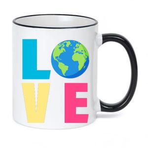 Earth Day Love 11oz Black Color Changing Mug