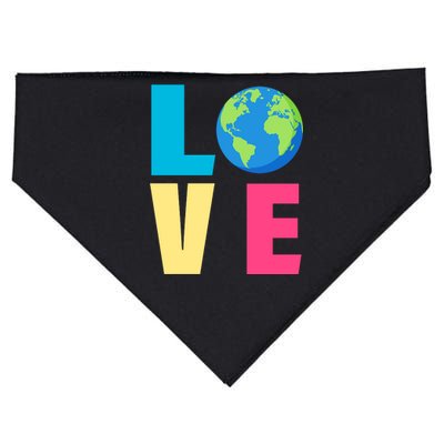 Earth Day Love USA-Made Doggie Bandana