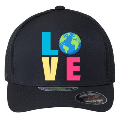 Earth Day Love Flexfit Unipanel Trucker Cap