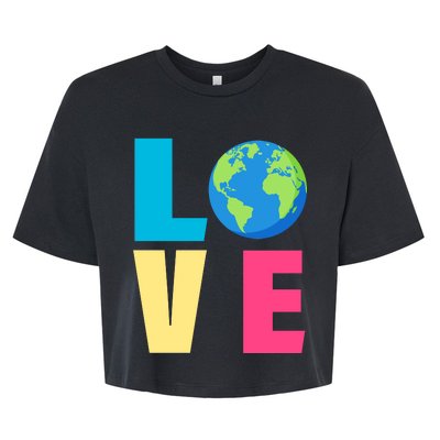 Earth Day Love Bella+Canvas Jersey Crop Tee