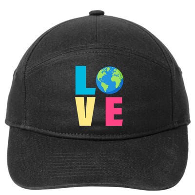 Earth Day Love 7-Panel Snapback Hat