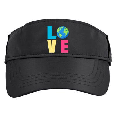 Earth Day Love Adult Drive Performance Visor