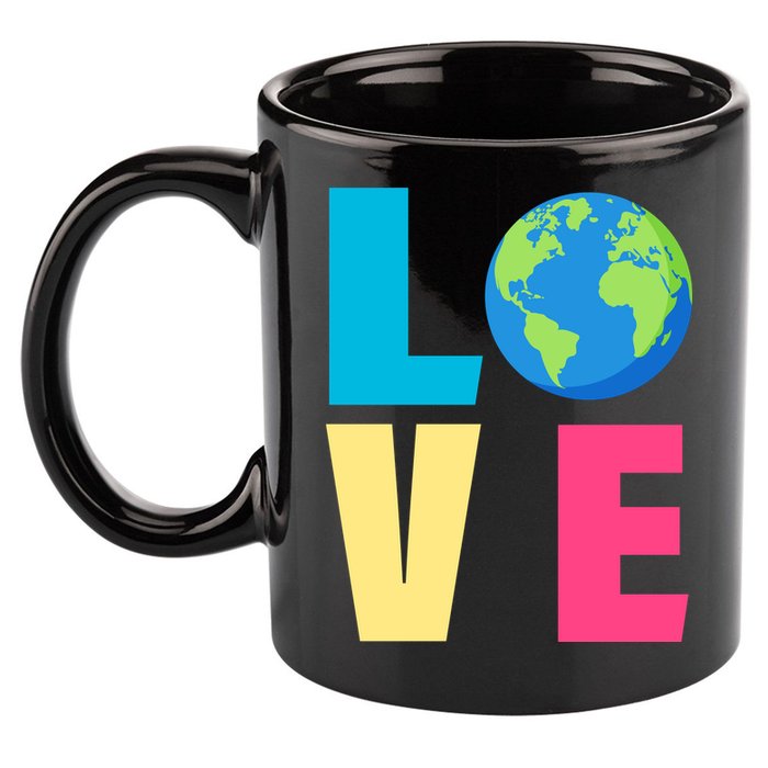 Earth Day Love 11oz C Handle Ceramic Mug