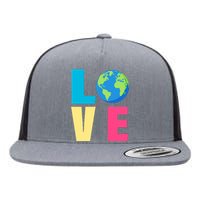 Earth Day Love Flat Bill Trucker Hat