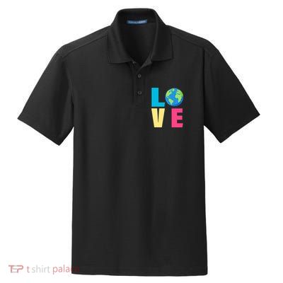 Earth Day Love Dry Zone Grid Polo