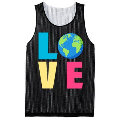 Earth Day Love Mesh Reversible Basketball Jersey Tank