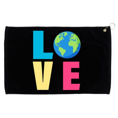 Earth Day Love Grommeted Golf Towel