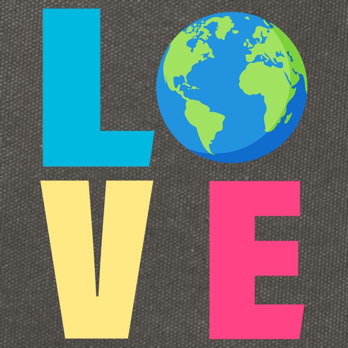 Earth Day Love Cotton Canvas Backpack