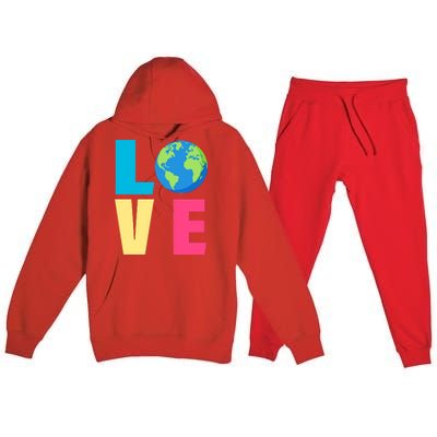 Earth Day Love Premium Hooded Sweatsuit Set