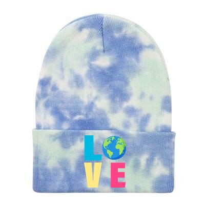 Earth Day Love Tie Dye 12in Knit Beanie