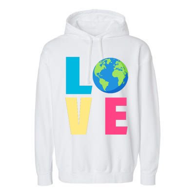 Earth Day Love Garment-Dyed Fleece Hoodie