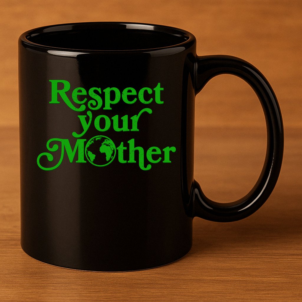 Earth Day Respect Your Mother 11oz C Handle Ceramic Mug
