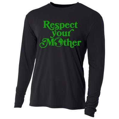 Earth Day Respect Your Mother Cooling Performance Long Sleeve Crew