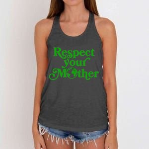 Earth Day Respect Your Mother Women's Knotted Racerback Tank