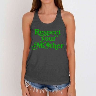Earth Day Respect Your Mother Women's Knotted Racerback Tank