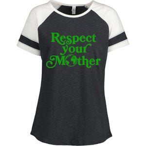 Earth Day Respect Your Mother Enza Ladies Jersey Colorblock Tee