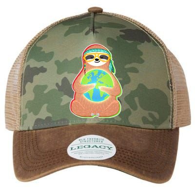 Earth Day Sloth Legacy Tie Dye Trucker Hat