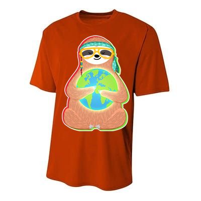 Earth Day Sloth Performance Sprint T-Shirt